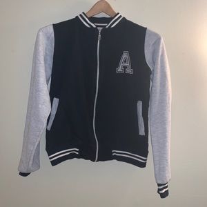 Grey and Black Varsity Jacket